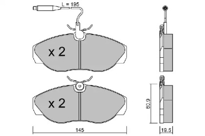 Комплект тормозных колодок AISIN BPFI-1011